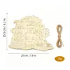 Amazon Halloween Natal Placa Decorativa de Madeira Pendurada TikTok Não Acabado diy Fatia de Madeira Xiyin Decoração de Porta Janela