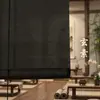 Estética de Estilo Song Cortinas Rolô Dobráveis de Cânhamo Estilo Wabi-Sabi Cortinas Estilo Zen para Sala de Chá de B&B Cortina Divisória para Proteção Solar
