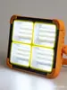 Luz Portátil Alimentada por Energía Solar, Reflector Recargable, Luz para Acampar al Aire Libre, Luz Amarilla Portátil