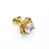 Pendientes Geométricos de Circonita de Acero de Titanio Elegantes Simples Retro Europeos y Americanos Pendientes de Moda Tendencia para Hombres y Mujeres