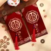 Sobres Rojos para Bodas, Regalos de Boda, Paquetes Rojos con el Personaje de la Felicidad, Sobres Rojos de Mil Yuanes para Recién Casados