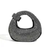 Bolsa de Mão Nova Moda Transfronteiriça Bolsa de Festa Brilhante Popular Design Totalmente Diamante Strass Bolsa de Mão Feminina