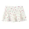 Comercio exterior transfronterizo al por mayor Ropa de mujer europea y americana nueva moda estampado de fresas textura en capas top + conjunto de minifalda