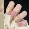 Atacado transfronteiriço cor de geleia transparente de gelo esmalte de unha oleoso sem cozedura sem lascar sem desbotar longa duração branco brilhante cristalino