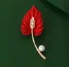 Broche de Lírio-Calla Vermelho, Alto Padrão, Feminino, Alto Padrão, Pino de Lapela Luxuoso para Casaco, Acessórios Modernos e Versáteis