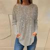 2023 Europeo y Americano Amazon otoño e invierno Nuevo suéter de camisa de manga larga estampada ropa de mujer AliExpress casual cuello redondo manga larga