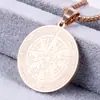 Acero de titanio joyería al por mayor punto tendencia retro personalidad de hombre etiqueta colgante moda brújula colgante de acero de titanio