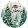 Placa de Porta Decorativa de Natal Quente e Nova da Amazon Artesanato de Madeira Redondo Listagem Decorativa
