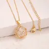 Collar Elegante Hueco Brillante de Flor de Rosa para Mujeres Moda Japonesa y Coreana Colgante de Circonita Incrustada Joyería Cadena para Clavícula Collar Nuevo