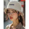 Chapéu Balde de Lã Tricotado Quente Outono e Inverno Novo Estilo Coreano Chapéu Bacia Celebridade da Internet Cem Simples Moda À Prova de Frio Chapéu Pescador