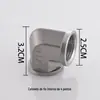 Conector de Aço Inoxidável com Cotovelo de Três Vias Rosqueado Interna e Externamente, Conexões para Tubos de Água Redutoras de 6 Pontos para 4 Pontos