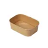 Caja de Embalaje Desechable Cuadrada para Llevar, Caja de Papel Kraft para Camping y Picnic, Fiambrera a Prueba de Fugas para Calentar en Microondas
