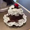 Serie de Cumpleaños ~ Sombrero de Pastel de Cereza Pasador de Encaje para el Cabello Foto Aro para el Cabello Creativo Accesorios para el Cabello Lindos para Niños Fiesta