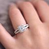 Anillo de circonita de joyería comercial europea y americana, anillo de platino, anillo de boda redondeado, dedo, joyería de diamantes, explosiones al por mayor