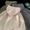Moletom de Camurça Pesado para Homens, Estilo Outono e Inverno, Marca da Moda, Estilo Americano Descolado, Jaqueta com Capuz Solta e Grossa Oversized