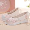 Zapatos Hanfu Originales de Primavera y Verano con Zapatos Acolchados de Traje Antiguo, Zapatos Bordados con Perlas, Zapatos Antiguos Mejorados Bordados de Hada