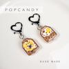 POPCANDY Coreia do Sul Pingente de Bolsa com Laço Pérola e Franja Chaveiro de Presente Fofo Corrente para Celular Produto Acabado