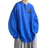 Camiseta de Base Interior Estilo Nuevo Bolsa de Papel Camisa Holgada con Base para Hombre Ropa de Primavera y Otoño Manga Larga Cuello Redondo Camisa Retro