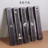 Caixa de incenso de ébano queimador de incenso rede de aço inoxidável suporte para incenso de vara suporte para incenso casa interior incenso em vara incenso incenso inserto incenso de sândalo