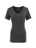 Camiseta de Manga Corta con Cuello en V Estilo Deseo Puro Hombro Regular Verano 2025 Nueva Simple Color Sólido Versátil Slim Casual Top Básico