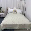 Capa de Cama de Algodão Lavado com Borda Reta Universal Quatro Estações Mãe e Filho Capa de Cama Espessa Manta Acolchoada de Algodão Lençol de Cama Duplo Grande para Casa
