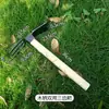 Azada pequeña para flores de jardín herramienta de azada-pico de doble propósito rastrillo de dientes de madera mango de madera verdura pino tierra jardín pequeña azada fábrica venta al por mayor