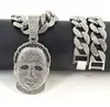 Cantante de Rap Hip-Hop Europeo y Americano Avatar de Dibujos Animados Joyería de Diamantes Exagerada en la Cadera Colgante para Collar Cadena Cubana