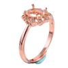Anillo de soporte vacío de joyería Caibao 925 sin incrustaciones de piedras preciosas simple y generoso al por mayor una generación de cabello