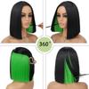 Transfronteiriço europeu e americano peruca feminina mid-length ombro peekaboo cor bob fibra química peruca cabeça capa em estoque atacado