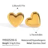 Moda Europea y Americana Popular Pendientes de Corazón para Citas del Día de San Valentín Lujo Accesible Acero Inoxidable Acero de Titanio Accesorios de Joyería de Gama Alta para Mujeres