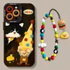 Case para Celular Gato Queijo Maçã 17Promax 15 Novo Iphone16 Silicone Desenho Animado 14 Anti-Queda 13 Capa Protetora