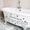 Br3702D Patrón Simple Frase en Inglés Adhesivo de Pared Autoadhesivo Baño Tina Cocina Impermeable y a Prueba de Humedad Pegatina Decorativa