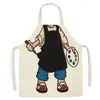 Delantal sin mangas de dibujos animados de superhéroes, moderno y peculiar, para cocinar en familia y uso en estudio, bata anti-manchas