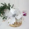 Flores Navideñas Artificiales de 26 cm Decoración de Boda Flores Artificiales Arreglo para Árbol de Navidad Guirnalda de Flores de Seda Navideñas Esquejes Flores Artificiales