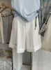 KEKEZOON Simples, mas não comum~ Shorts casuais de cintura alta que emagrecem para mulheres, calças versáteis de perna larga soltas estilo coreano 7612