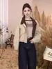 Chaqueta de color block a la moda y casual estilo coreano para mujer, nueva colección primavera/otoño 2026, chaqueta de alta gama estilo británico