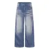 Pantalones de pana desgastados estilo callejero americano, pantalones casuales básicos versátiles de pierna ancha sueltos para hombre, vintage