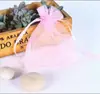 Bolsa de organza com cordão multicolorida, bolsa de malha transparente com cordão, para joias, doces de casamento, embalagem de presente, bolsa de armazenamento para sachês