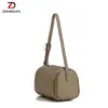 Bolsa de Couro Genuíno Atacado 2025 Nova Couro Bovino Granulado de Primeira Camada Porta-Canetas Bolsa Transversal Moda Bolsa de Ombro