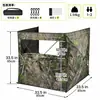 Tienda de campaña de camuflaje para caza para uso en exteriores, diseñada para camuflaje en el bosque, adecuada para la caza de pavos, de tres lados, para una persona, tienda de campaña de camping de montaje rápido