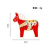 Insignia Año del Caballo 2026, Animal Lindo, Hazte Rico Inmediatamente, Ten Buena Fortuna Inmediatamente, Broche con Texto de Bendición Divertido, Regalo de Año Nuevo