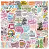 50 pegatinas inspiradoras para dejar el alcohol, pegatinas coloridas tipo graffiti DIY para decorar teléfonos móviles, laptops, equipaje y botellas de agua