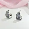 Pendientes de Botón de Concha Transfronterizos Europeos y Americanos Exquisitos Modernos Pendientes de Aguja de Plata S925 Lujo Ligero Sensación de Alta Gama Accesorios de Pendientes para Vacaciones para Mujeres