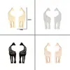 Moda en Joyería Europea y Americana 2025 Pendientes de Jirafa de Moda Pendientes de Animales Mini Personalizados Clavos para Hélice de Oreja de Acero Inoxidable