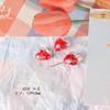 Esmalte colorido transparente all-match sanduíche streamer buraco reto colorido amor frisado artesanal DIY brincos brincos acessórios de material