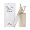 Juego de cortador de cocina para el hogar, cuchillo de chef de acero inoxidable, cuchillo de cocina, tijeras, juego de regalo, cuchillo de cinco piezas en caja de color