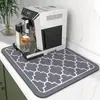 Tapetes Mayoristas Transfronterizos para Máquinas de Café, Resistentes a Manchas, Tapetes de Mesa Lavables, Tapetes Domésticos de Secado Rápido con Aislamiento Térmico, Tapetes Drenantes para Encimeras de Cocina