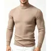 Comercio Exterior al por Mayor Otoño e Invierno Hombres Europeo y Americano Suéter de Punto Trenzado Cuello Alto Talla Grande Moda Casual Jersey Prendas de Punto