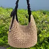 Bolso tejido nuevo con lazo calado, bolso de mano dulce y de gran capacidad para mujer, adecuado para la playa, se puede llevar cruzado o como bolso de hombro