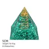 Pirâmide de Cristal Natural 5cm Estilo Europeu e Americano Decoração de Mesa para Casa e Escritório Ornamento de Pirâmide de Resina para Yoga Meditação